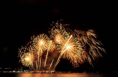 Pattaya-Tayland 24-25 Pattaya Uluslararası Havai fişek Festivali 2019 Pattaya sahilinde 24-25 Mayıs 2019 Pattaya, Tayland 