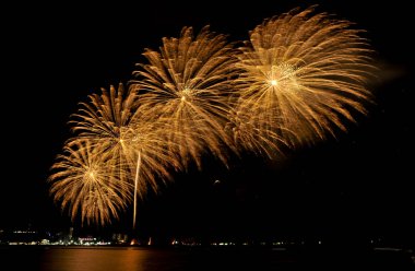 Pattaya-Tayland 24-25 Pattaya Uluslararası Havai fişek Festivali 2019 Pattaya sahilinde 24-25 Mayıs 2019 Pattaya, Tayland 