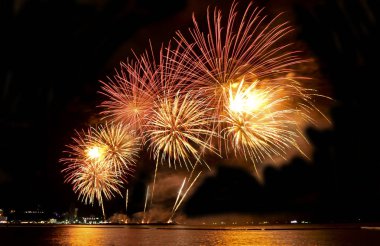 Pattaya-Tayland 24-25 Pattaya Uluslararası Havai fişek Festivali 2019 Pattaya sahilinde 24-25 Mayıs 2019 Pattaya, Tayland 