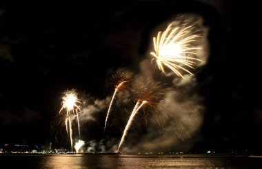 Pattaya-Tayland 24-25 Pattaya Uluslararası Havai fişek Festivali 2019 Pattaya sahilinde 24-25 Mayıs 2019 Pattaya, Tayland 