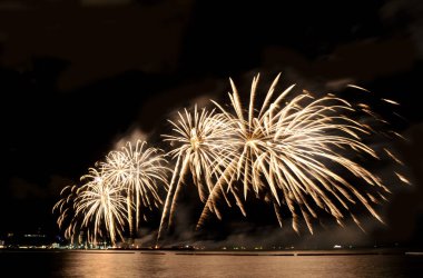 Pattaya-Tayland 24-25 Pattaya Uluslararası Havai fişek Festivali 2019 Pattaya sahilinde 24-25 Mayıs 2019 Pattaya, Tayland 