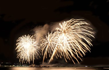 Pattaya-Tayland 24-25 Pattaya Uluslararası Havai fişek Festivali 2019 Pattaya sahilinde 24-25 Mayıs 2019 Pattaya, Tayland 