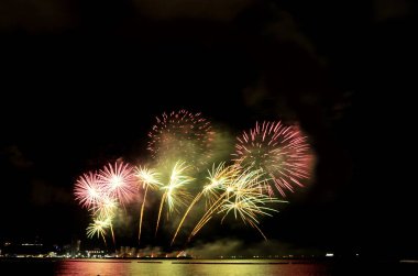 Pattaya-Tayland 24-25 Pattaya Uluslararası Havai fişek Festivali 2019 Pattaya sahilinde 24-25 Mayıs 2019 Pattaya, Tayland 