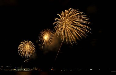Pattaya-Tayland 24-25 Pattaya Uluslararası Havai fişek Festivali 2019 Pattaya sahilinde 24-25 Mayıs 2019 Pattaya, Tayland 