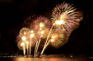Pattaya-Tayland 24-25 Pattaya Uluslararası Havai fişek Festivali 2019 Pattaya sahilinde 24-25 Mayıs 2019 Pattaya, Tayland 