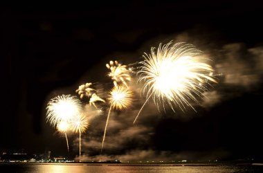 Pattaya-Tayland 24-25 Pattaya Uluslararası Havai fişek Festivali 2019 Pattaya sahilinde 24-25 Mayıs 2019 Pattaya, Tayland 