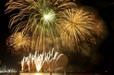 Pattaya-Tayland 24-25 Pattaya Uluslararası Havai fişek Festivali 2019 Pattaya sahilinde 24-25 Mayıs 2019 Pattaya, Tayland 
