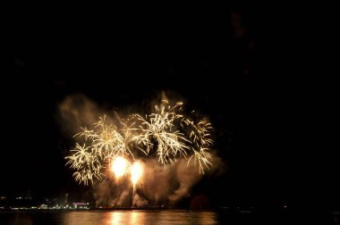 Pattaya-Tayland 24-25 Pattaya Uluslararası Havai fişek Festivali 2019 Pattaya sahilinde 24-25 Mayıs 2019 Pattaya, Tayland 