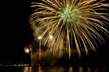 Pattaya-Tayland 24-25 Pattaya Uluslararası Havai fişek Festivali 2019 Pattaya sahilinde 24-25 Mayıs 2019 Pattaya, Tayland 