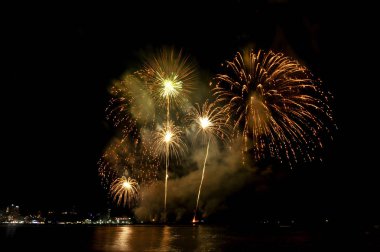 Pattaya-Tayland 24-25 Pattaya Uluslararası Havai fişek Festivali 2019 Pattaya sahilinde 24-25 Mayıs 2019 Pattaya, Tayland 