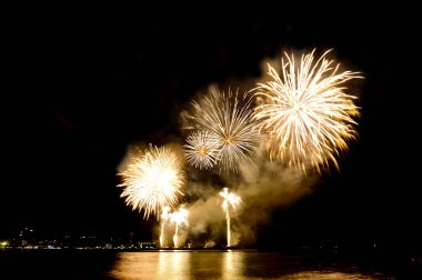 Pattaya-Tayland 24-25 Pattaya Uluslararası Havai fişek Festivali 2019 Pattaya sahilinde 24-25 Mayıs 2019 Pattaya, Tayland 