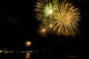 Pattaya-Tayland 24-25 Pattaya Uluslararası Havai fişek Festivali 2019 Pattaya sahilinde 24-25 Mayıs 2019 Pattaya, Tayland 