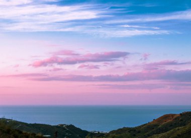 Peyzaj dağlar Malaga, İspanya