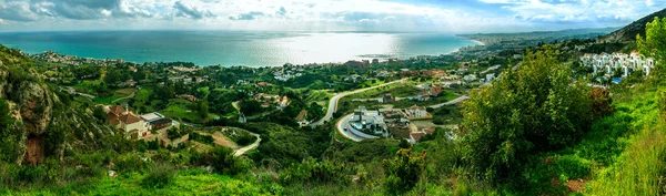 Panorama costeiro em Málaga, Espanha — Fotografia de Stock