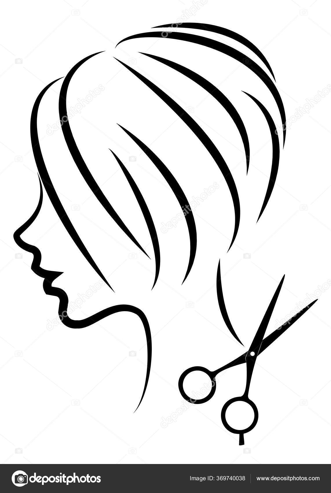 perfil de logotipo kawaii de clipart de desenho vetorial de garota