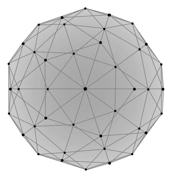 Ilustração da esfera do wireframe — Fotografia de Stock