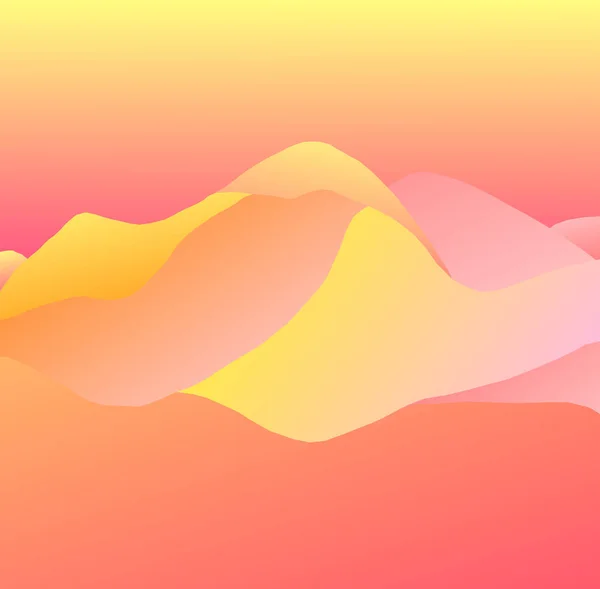 3d pembe ve sarı Dune grafik