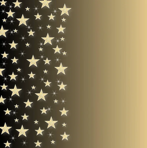 Yıldız ve gölgeli siyah sarı arka plan olarak yarısı üzerinde parıldıyor