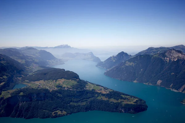 View over lake lucerne and the part of lake uri 로열티 프리 스톡 사진