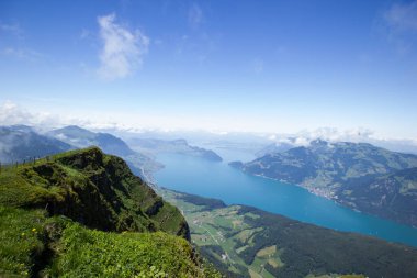 view over lake lucerne, seen from Niederbauen
