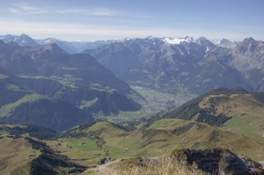 Reuss valley in central Switzerland on a sunny day