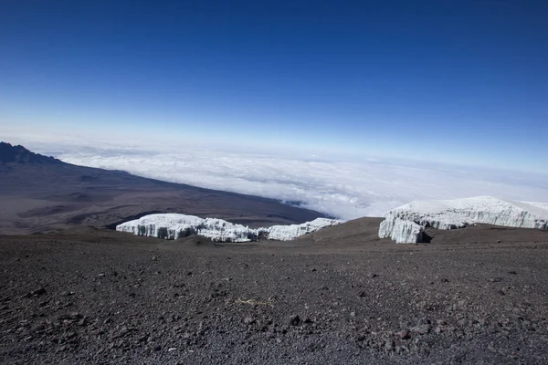 Льодовик Горі Кіліманджаро Африці — стокове фото
