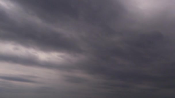 Dark cloudy sky over the sea at Sithonia, Chalkidiki, Greece - Time Lapse — Stock Video