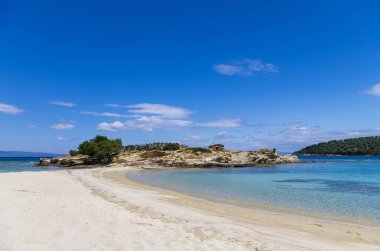 Güzel sahne Sithonia, Chalkidiki, Yunanistan
