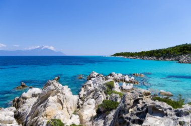 Sithonia, Chalkidiki, Yunanistan Deniz inanılmaz sahne