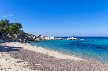 Sithonia, Chalkidiki, Yunanistan Deniz inanılmaz sahne