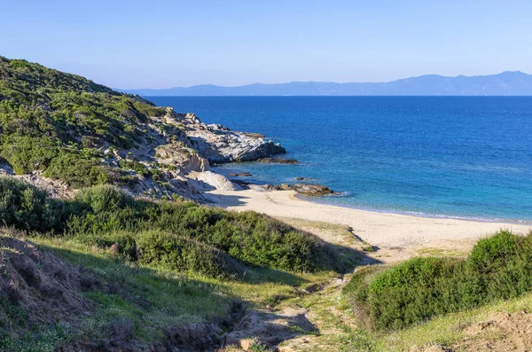 Paisagens incríveis à beira-mar na Sithonia, Chalkidiki, Grécia — Fotografia de Stock