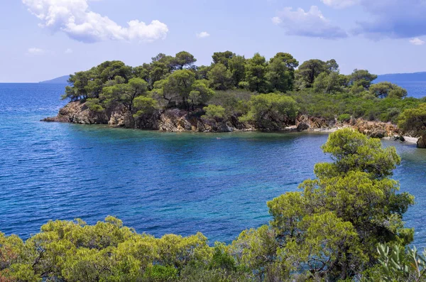 Niesamowite krajobrazy nad morzem w Sithonia, Chalkidiki, Grecja — Zdjęcie stockowe