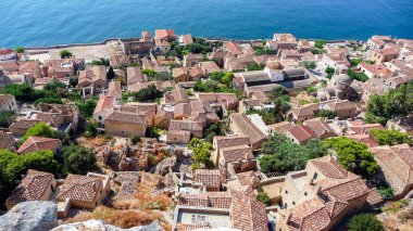 Peloponnese, Yunanistan için harika Monemvasia Köyü