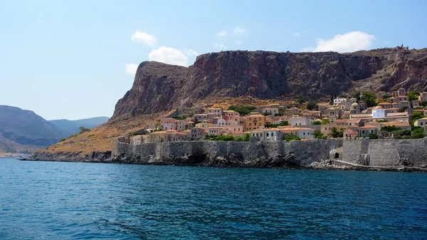 Znakomity wieś Monemvasia, w prowincji Peloponez, Grecja — Zdjęcie stockowe