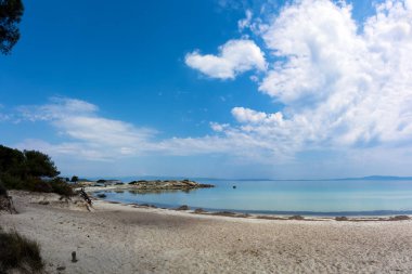 Vourvourou, Chalkidiki, Yunanistan Deniz güzel sahne