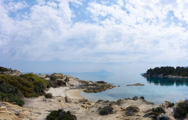 Vourvourou, Chalkidiki, Yunanistan Deniz güzel sahne — Stok fotoğraf