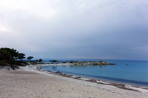 Bellissimo scenario sul mare a Vourvourou, Calcidica, Grecia — Foto Stock