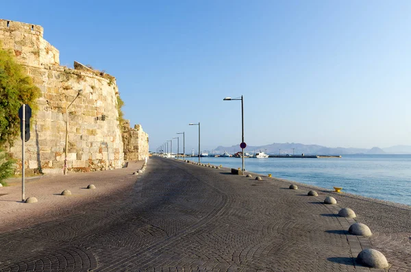 The promenade of Kos island, Dodecanese, Greece — Stock Photo, Image