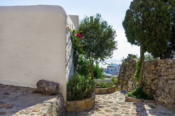 Tradycyjne architektury w chora na wyspie Patmos, Dodekanez, Grecja — Zdjęcie stockowe