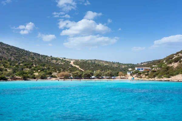 22nd Ağustos 2017 - Lipsi Island, Yunanistan - şaşırtıcı bir Lipsi beach Island, Oniki Ada, Yunanistan sular.