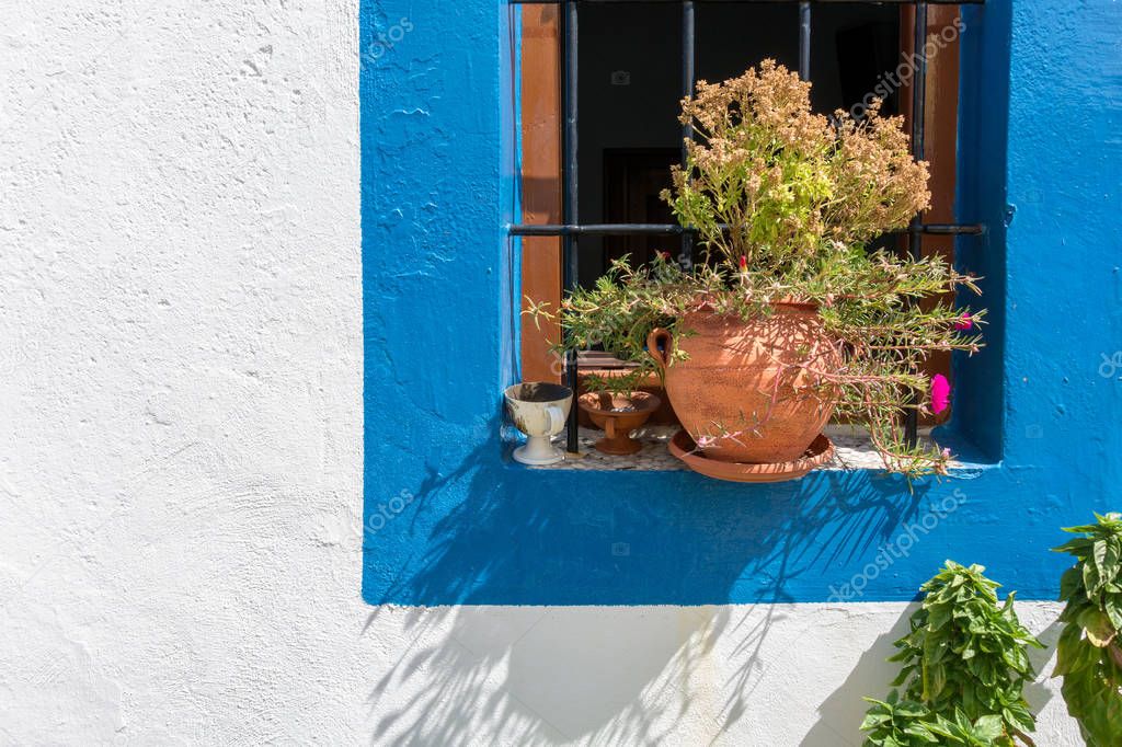 Detail of a small church in Lipsi island, Dodecanese, Greece