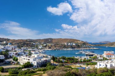 Lipsi harbor Island, Oniki Ada, Yunanistan için şaşırtıcı görünümü