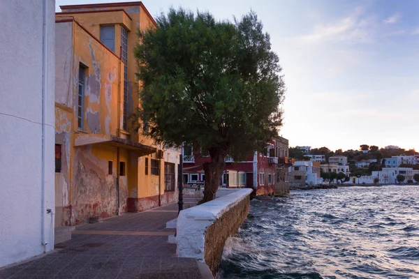 Evening Colors Village Agia Marina Leros Island Greece — Stock Photo, Image