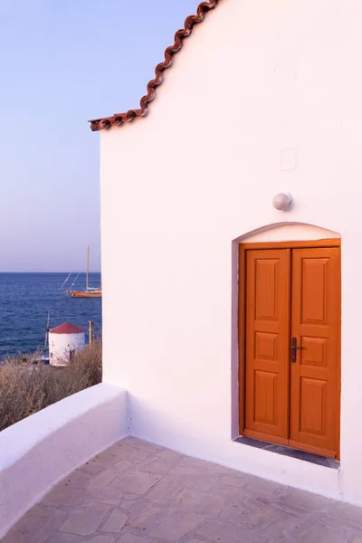 Agia Marina Village Leros Adası Oniki Ada Yunanistan Içinde Küçük — Stok fotoğraf