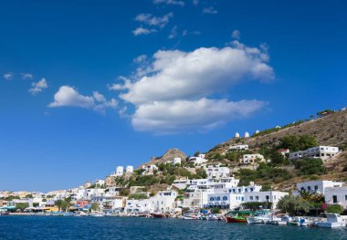 24th Ağustos 2017 - Leros Adası, Oniki Ada, Yunanistan - Leros küçük liman Panteli köyde