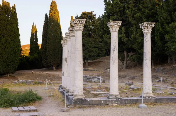 Zřícenina Asclipeion Ostrov Kos Dodecanese Řecko Chrám Zasvěcený Asklépia Boha — Stock fotografie