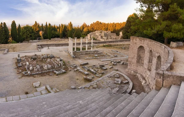 Zřícenina Asclipeion Ostrov Kos Dodecanese Řecko Chrám Zasvěcený Asklépia Boha — Stock fotografie