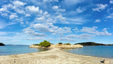 Sithonia, Chalkidiki, Yunanistan Deniz inanılmaz sahne