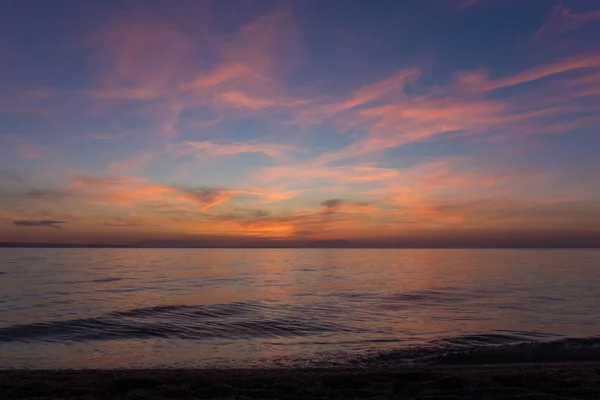 Herrliche Meeres Und Himmelsfarben Der Abenddämmerung Sithonia Chalkidiki Griechenland — Stockfoto