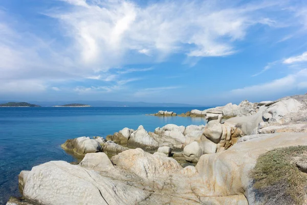 Εκπληκτικό Τοπίο Δίπλα Στη Θάλασσα Στη Βουρβουρού Σιθωνία Χαλκιδική Ελλάδα — Φωτογραφία Αρχείου